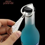 Décapsuleur porte-clé Love en acier inoxydable