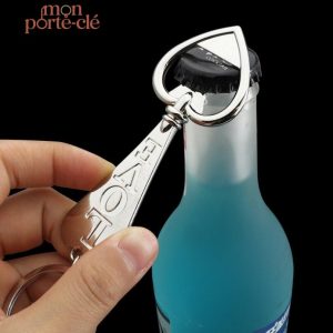 Décapsuleur porte-clé Love en acier inoxydable