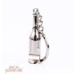 Porte-clé décapsuleur en forme de bouteille en acier