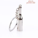 Porte-clé en acier avec fonction décapsuleur pratique