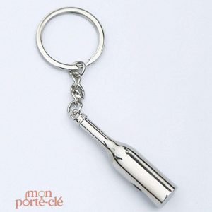Porte-clé décapsuleur, accessoire en acier élégant