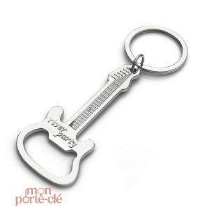 Porte-clé décapsuleur en forme de guitare originale