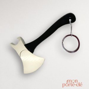 Porte-clé décapsuleur La Hache en acier