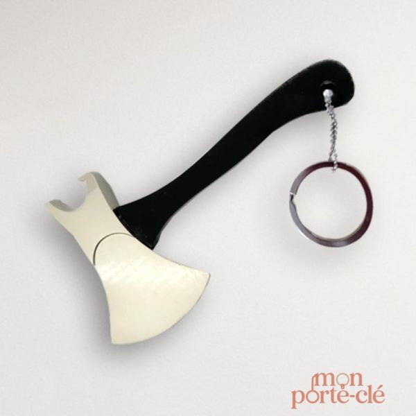 Porte-clé décapsuleur La Hache en acier