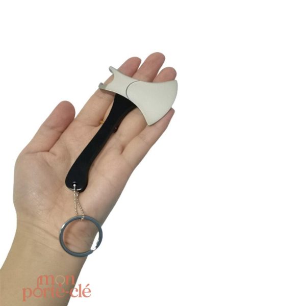 Accessoire de poche, porte-clé en acier hache