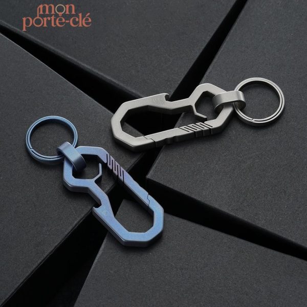 Porte-clé léger en titane, idéal pour quotidien