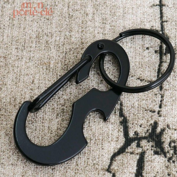 Décapsuleur pratique en porte-clé noir