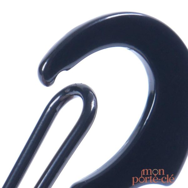 Accessoire porte-clé en acier noir