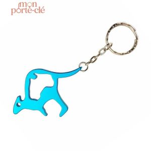 Porte-clé décapsuleur Kangourou en aluminium