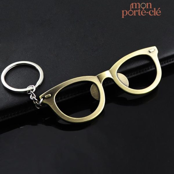 Porte-Clé Décapsuleur en Acier Les Lunettes