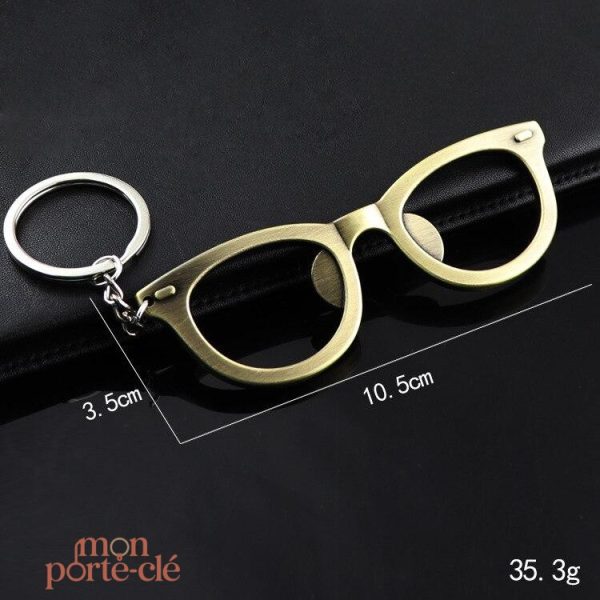 Porte-Clé stylé en acier avec décapsuleur