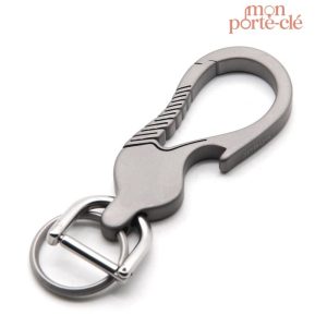 Porte-Clé Décapsuleur Métallique en Titane