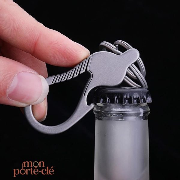 Porte-Clé Décapsuleur Titane, idéal pour les amateurs de bière