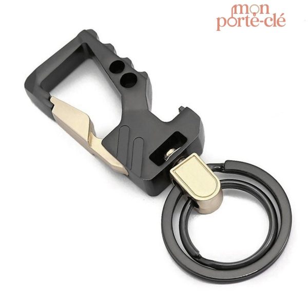 Porte-clé décapsuleur Mousqueton Work en acier