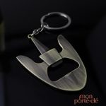 Décapsuleur porte-clé design fusée en acier