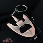 Porte-clé en acier, forme de fusée, pratique et ludique