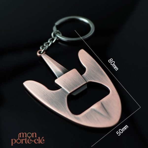 Porte-clé en acier, forme de fusée, pratique et ludique