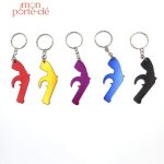 Porte-clé en aluminium, design décapsuleur unique et ludique
