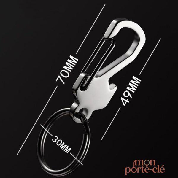 Porte-clé chic et utile : décapsuleur en acier