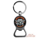 Accessoire Route 66, porte-clé et décapsuleur en acier