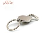 Porte-clé décoratif Route 66, acier et décapsuleur intégré