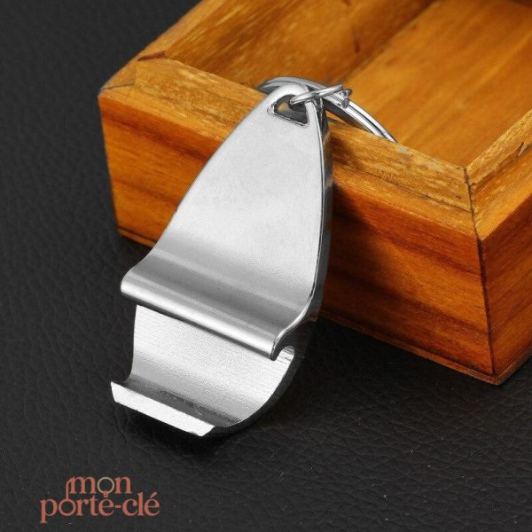 Décapsuleur design : porte-clé simple en acier