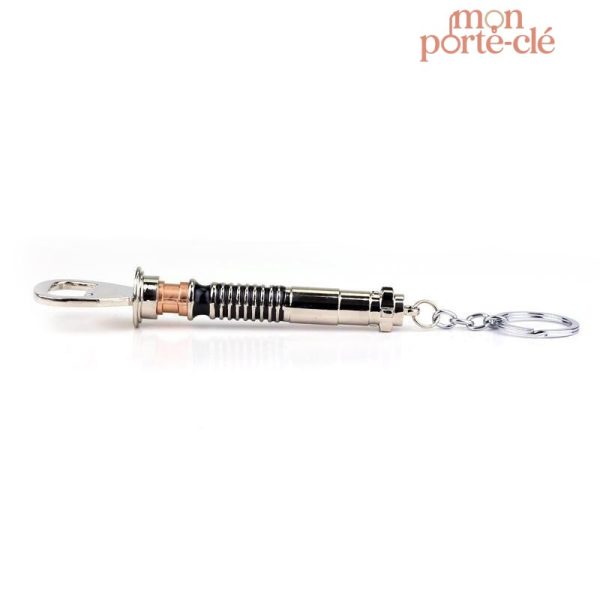 Décapsuleur porte-clé design Sabre Laser en acier