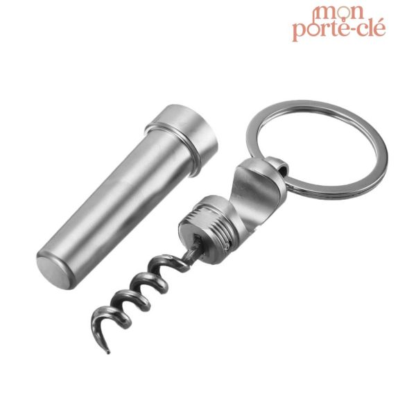 Porte-clé décapsuleur Slim en acier inoxydable