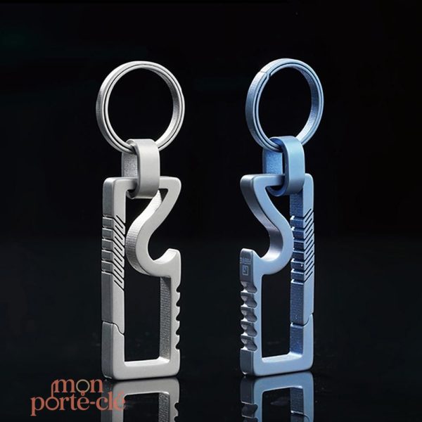 Porte-Clé titane durable pour amateurs de plein air