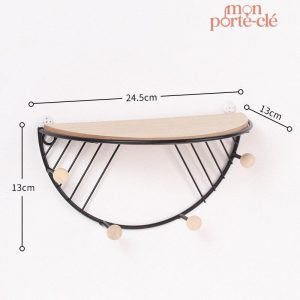 Porte-clé mural élégant avec espace de rangement