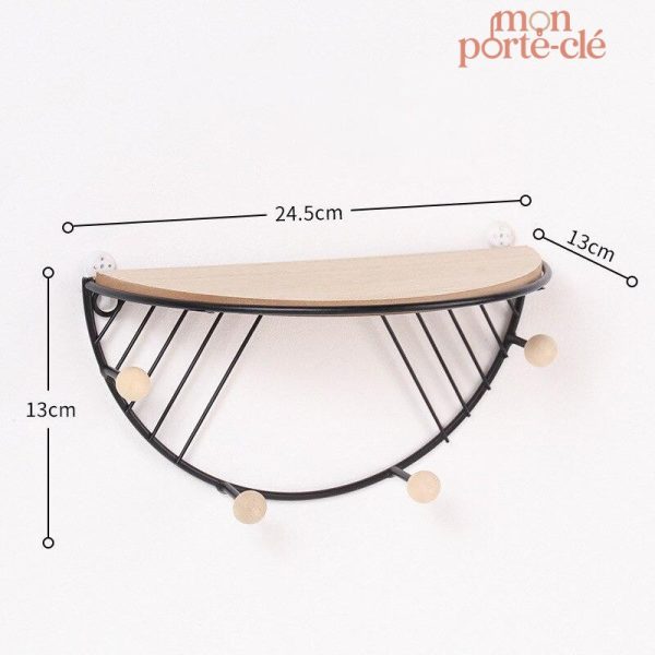 Porte-clé mural élégant avec espace de rangement