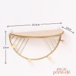 Étagère porte-clés circulaire style contemporain