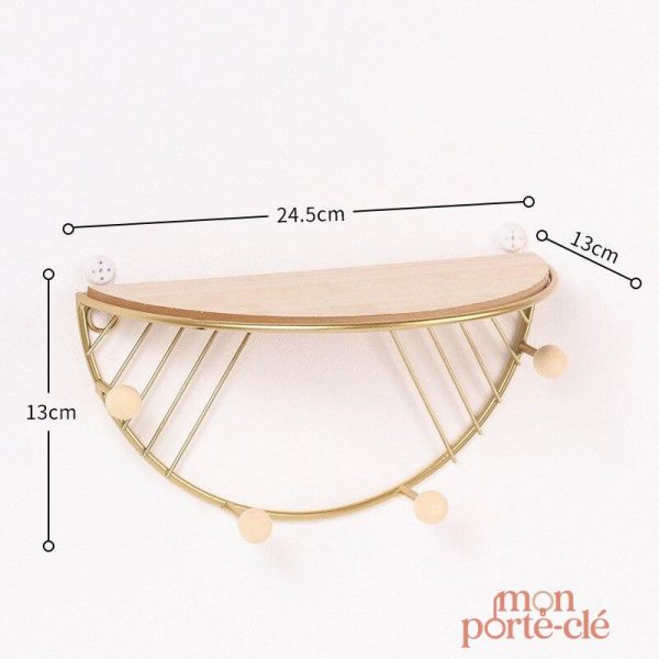 Étagère porte-clés circulaire style contemporain