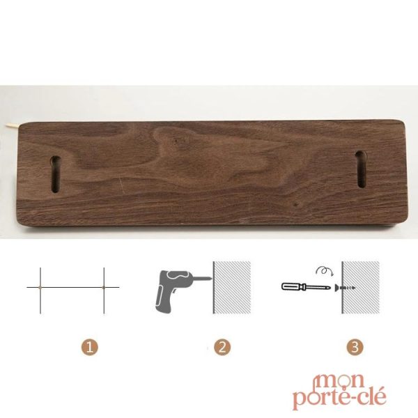 Étagère murale avec porte-clé pour désencombrer