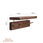 Étagère d'entrée avec porte-clé intégré