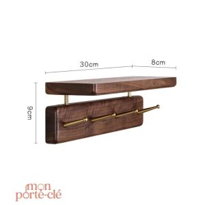 Étagère d'entrée avec porte-clé intégré