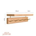 Porte-clé mural fonctionnel avec étagère