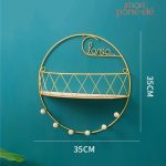 Porte-clé mural élégant avec finition dorée