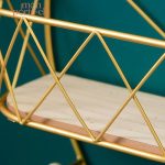 Étagère porte-clé murale, style chic doré