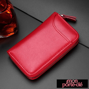 Porte-clés en cuir avec finition soignée