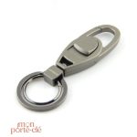 Porte-clé homme en acier avec fermoir élégant