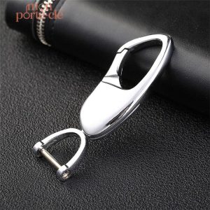 Porte-clé en métal pour homme en acier
