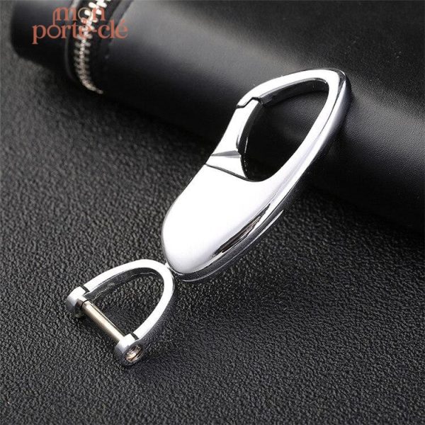 Porte-clé en métal pour homme en acier