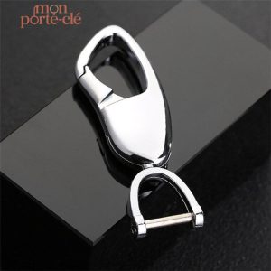 Porte-clé homme design en acier inoxydable