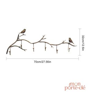 Porte-Clé Mural en forme de branche décorative
