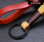 Porte-clé avec lanière en cuir, idéal pour tous les jours