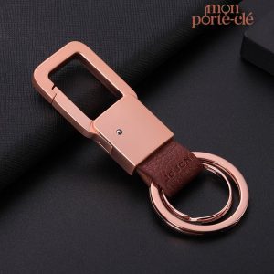 Porte-clé en cuir design carré pratique