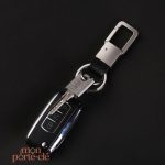 Porte-clé en cuir avec finition carré