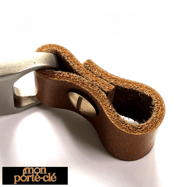 Mousqueton cuir fonctionnel pour clés et accessoires