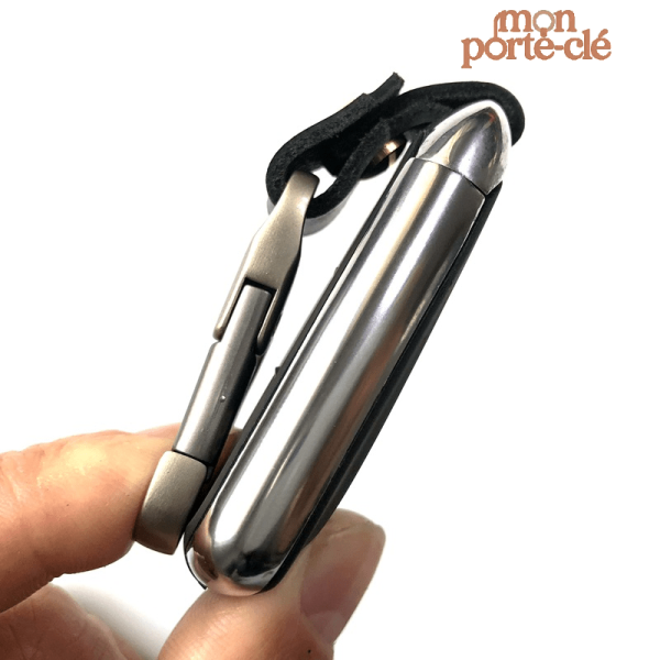 Porte-clé en cuir avec mousqueton chic et durable